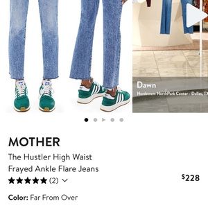 Mother, size 26, the hustler high waist frayed ankle flare jeans